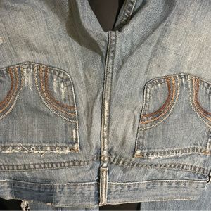 Holister flare cut jeans holes missing back holister tag size 3